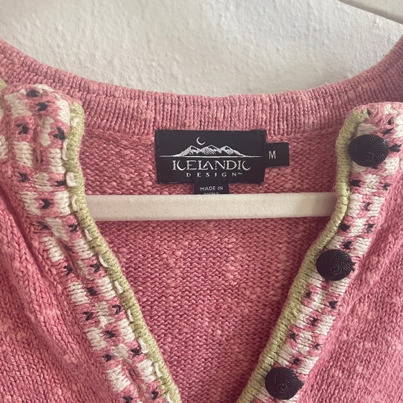 Icelandic wool sweater cardigan - Picture 2 of 3